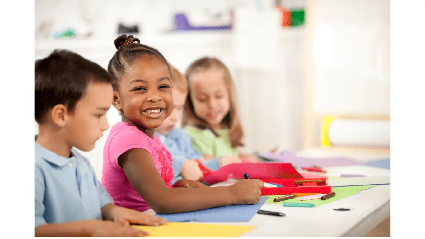 Children playing at pre school