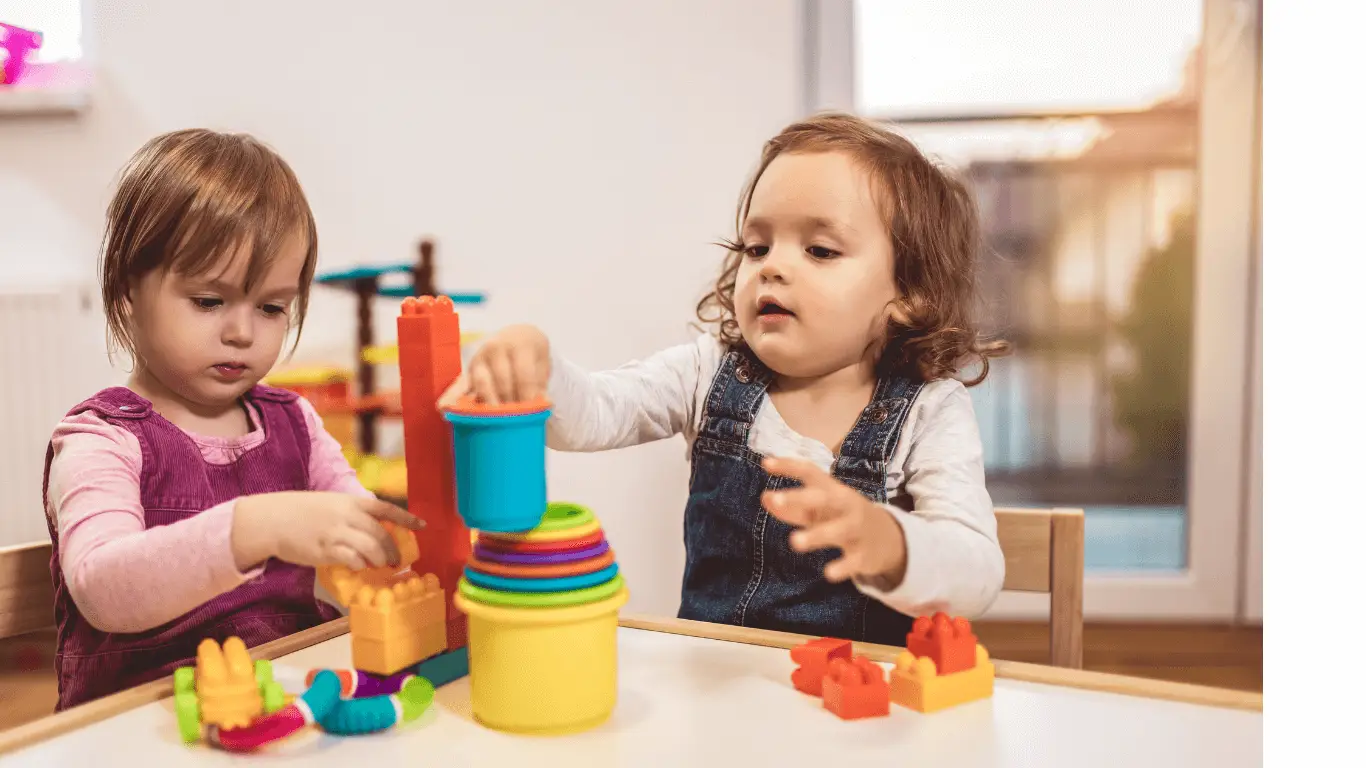 two young children playing