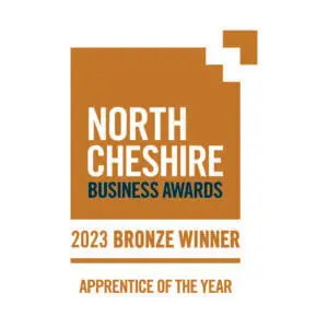 north Cheshire business awards 2023 bronze winner apprentice of the year logo