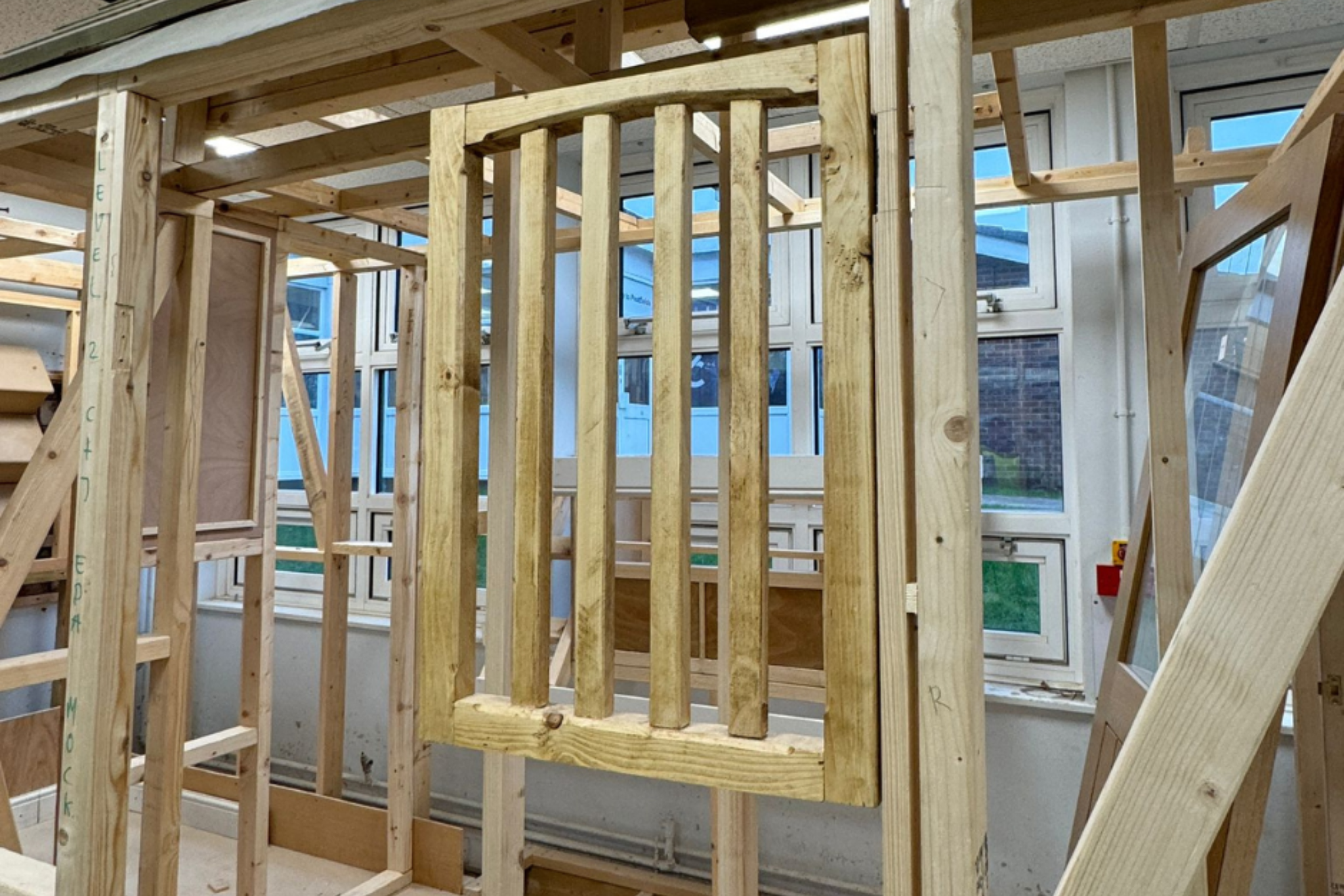 Wooden gates made by Carpentry and Joinery apprentices