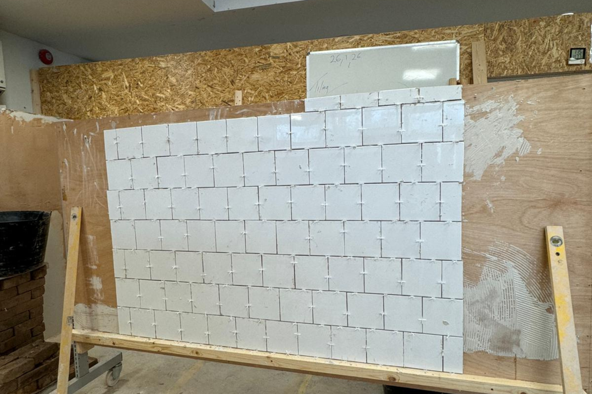 Tiles created by construction students at Macclesfield College