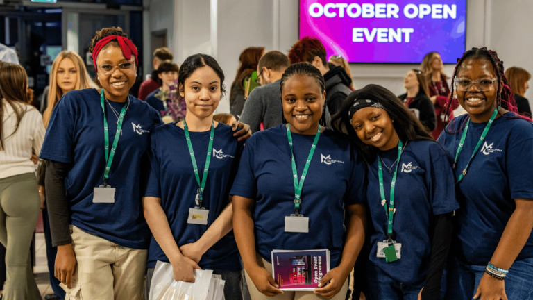 a group of student ambassadors smiling for a photo