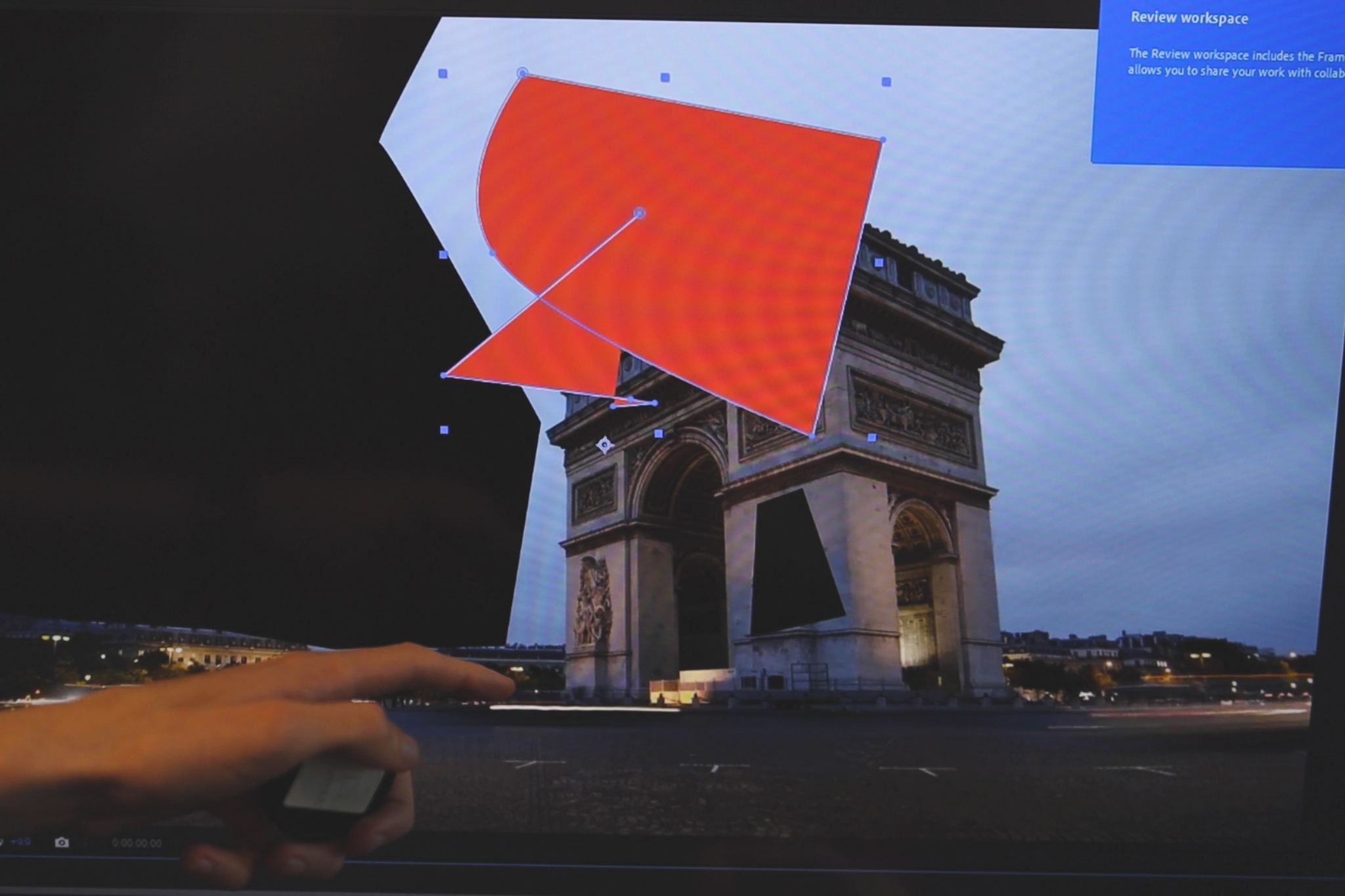 A screenshot of film editing done by a creative media student