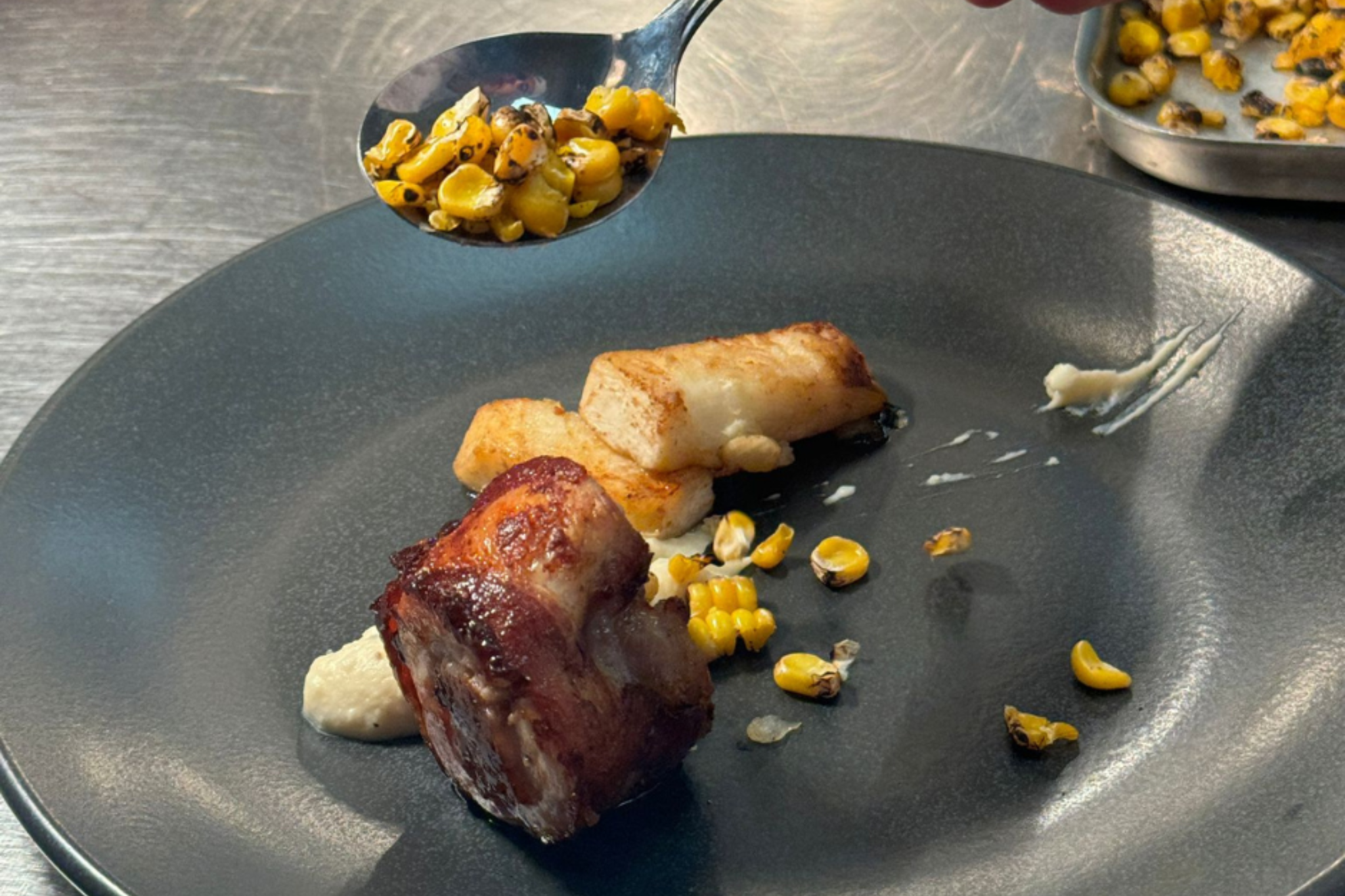 A dish prepared by Macclesfield College's Whites Chef Academy students.