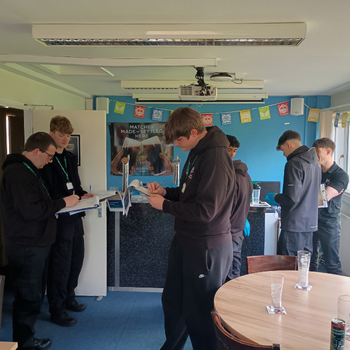 a group of public service students are taking part in a crime investigation at Keele University